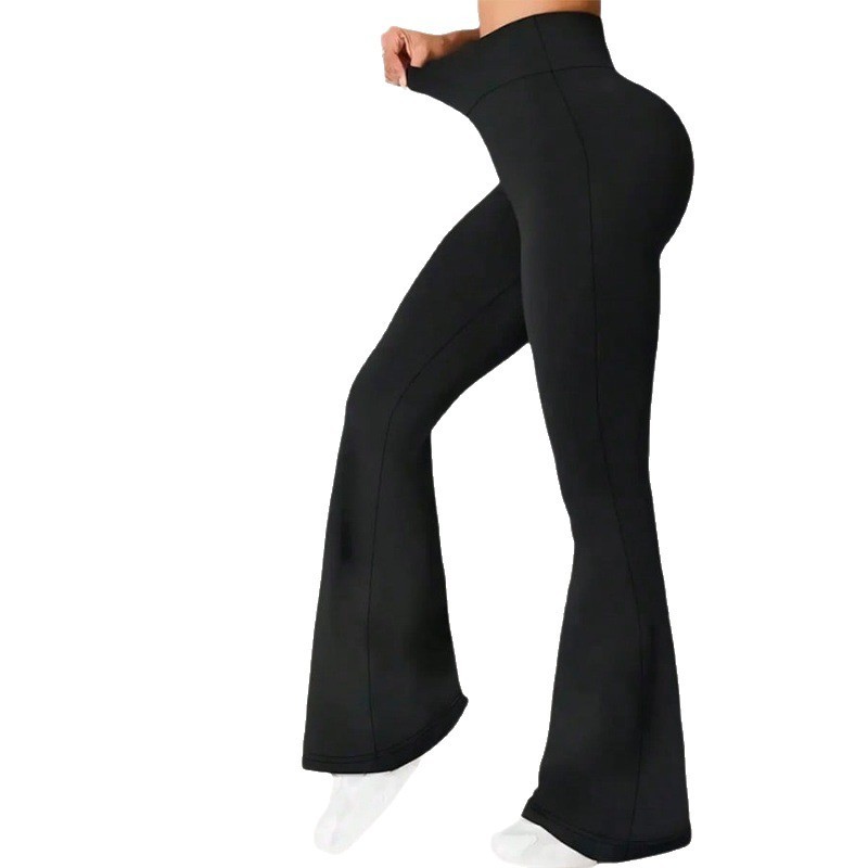 Pantalon de yoga taille haute à jambes larges – Image 6