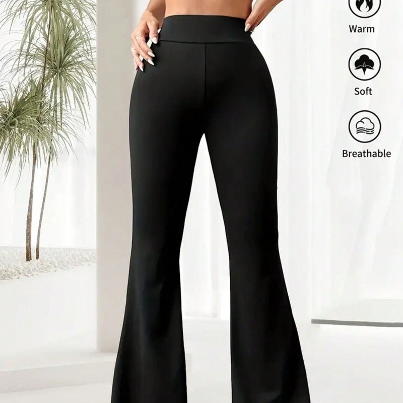 Pantalon de yoga taille haute à jambes larges – Image 9